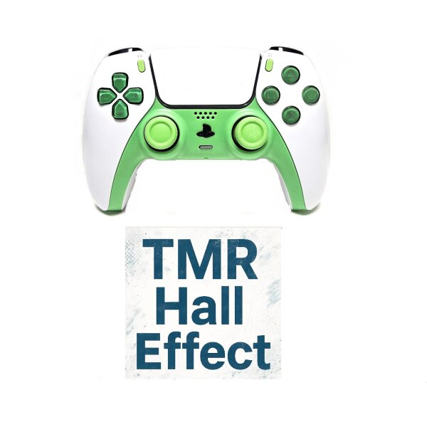 PlayStation 5 Controller DualSense PS5 Gamepad TMR Hall Effect Sticks Umbau Grün