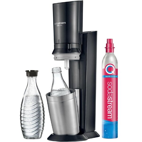 SodaStream Crystal 3.0 Wassersprudler inkl. 1 CO2-Zylinder 2 Glaskaraffen TOP