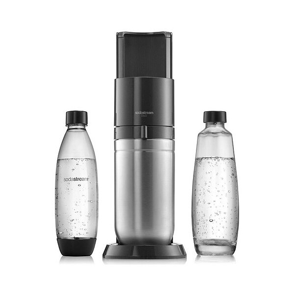 SodaStream Duo Wassersprudler Sprudelmaschine 2 Flaschen ohne Zylinder Schwarz