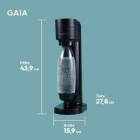 Sodastream Gaia Wassersprudler Schwarz Umsteiger ohne CO2-Zylinder TOP ANGEBOT
