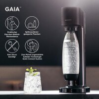 Sodastream Gaia Wassersprudler Schwarz Umsteiger mit CO2-Zylinder TOP ANGEBOT