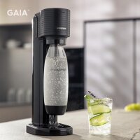 Sodastream Gaia Wassersprudler Schwarz Umsteiger mit CO2-Zylinder TOP ANGEBOT