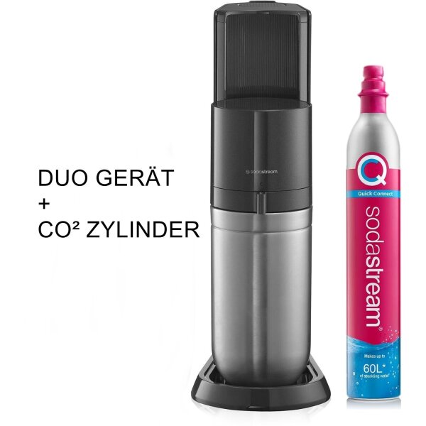 SodaStream Duo Wassersprudler Trinkwassersprudler Sprudelmaschine inkl. Zylinder