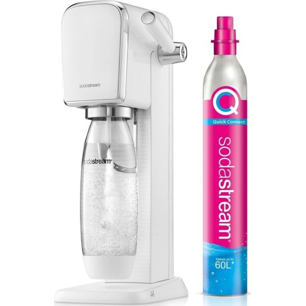 SodaStream Art Wassersprudler inkl. CO2 ZylinderTrinkwassersprudler Weiss TOP