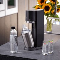 SodaStream Duo Titan Wassersprudler 2 Glasflasche + 1 PET Flasche + CO2-Zylinder