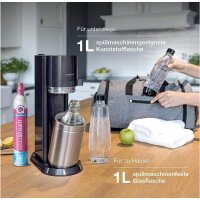 SodaStream Duo Titan Wassersprudler 2 Glasflasche + 1 PET Flasche + CO2-Zylinder