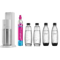 SodaStream Duo Weiss Wassersprudler 2 Glasflasche + 2 PET Flasche + CO2-Zylinder