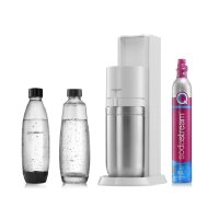 SodaStream Duo Wassersprudler Sprudelmaschine 2 Flaschen 1 Co2 Zylinder Weiss